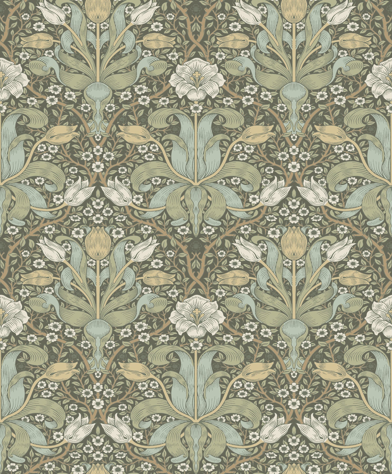 Spring Thicket Wallpaper Wallpaper A-Street Prints Roll Green
