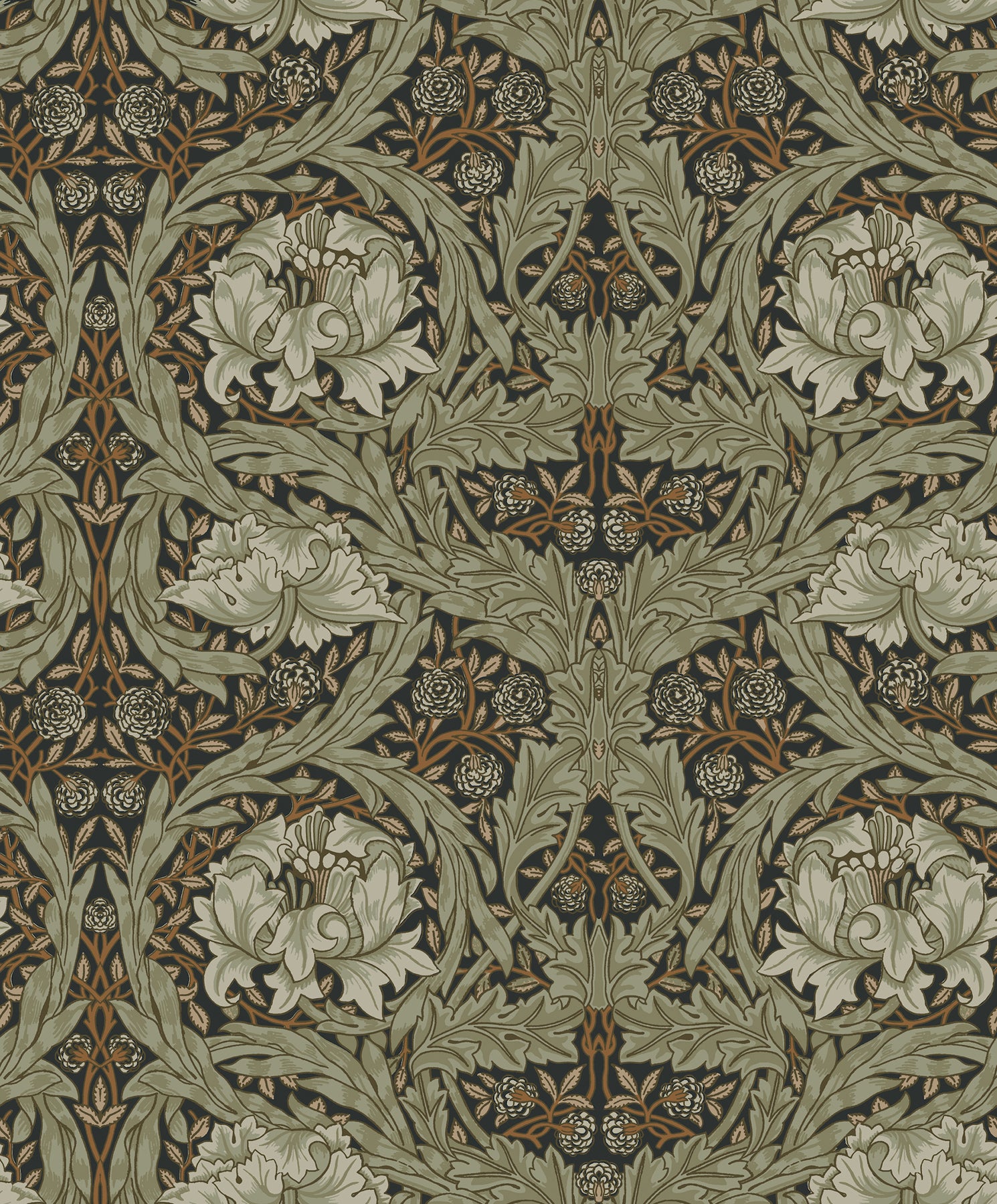 African Marigold Wallpaper Wallpaper A-Street Prints Roll Black