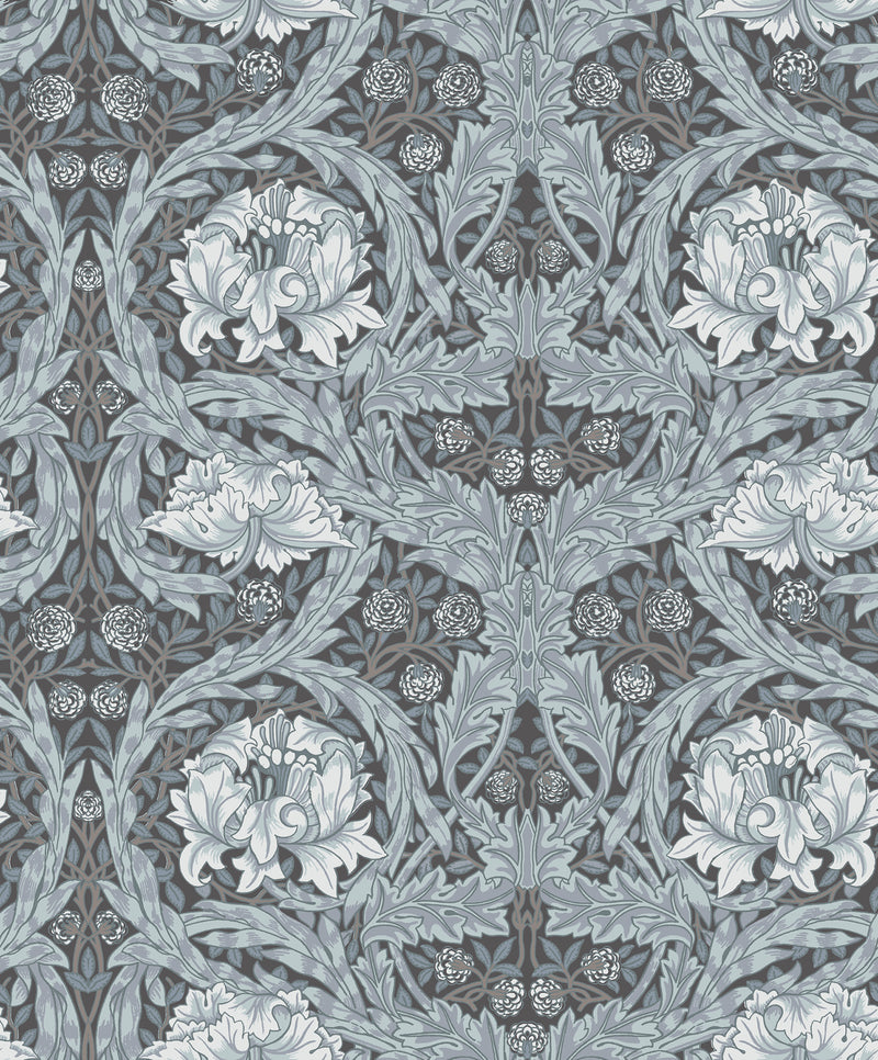 African Marigold Wallpaper Wallpaper A-Street Prints Roll Dark Blue