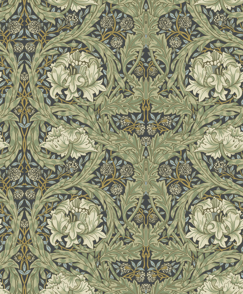 African Marigold Wallpaper Wallpaper A-Street Prints Roll Sea Green