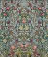 Vine Embroidery Mural Wallpaper A-Street Prints Unit Sea Green
