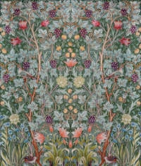 Vine Embroidery Mural Wallpaper A-Street Prints Unit Sea Green