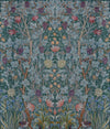 Vine Embroidery Mural Wallpaper A-Street Prints Unit Teal