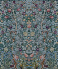 Vine Embroidery Mural Wallpaper A-Street Prints Unit Teal