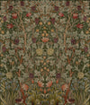 Vine Embroidery Mural Wallpaper A-Street Prints Unit Dark Green