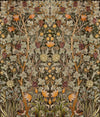 Vine Embroidery Mural Wallpaper A-Street Prints Unit Green