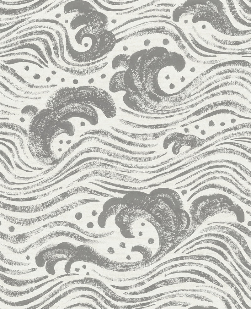 Swell Wallpaper Wallpaper A-Street Prints Roll Charcoal