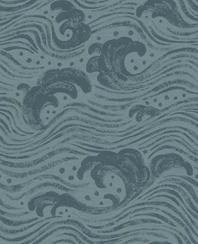 Swell Wallpaper Wallpaper A-Street Prints Roll Teal