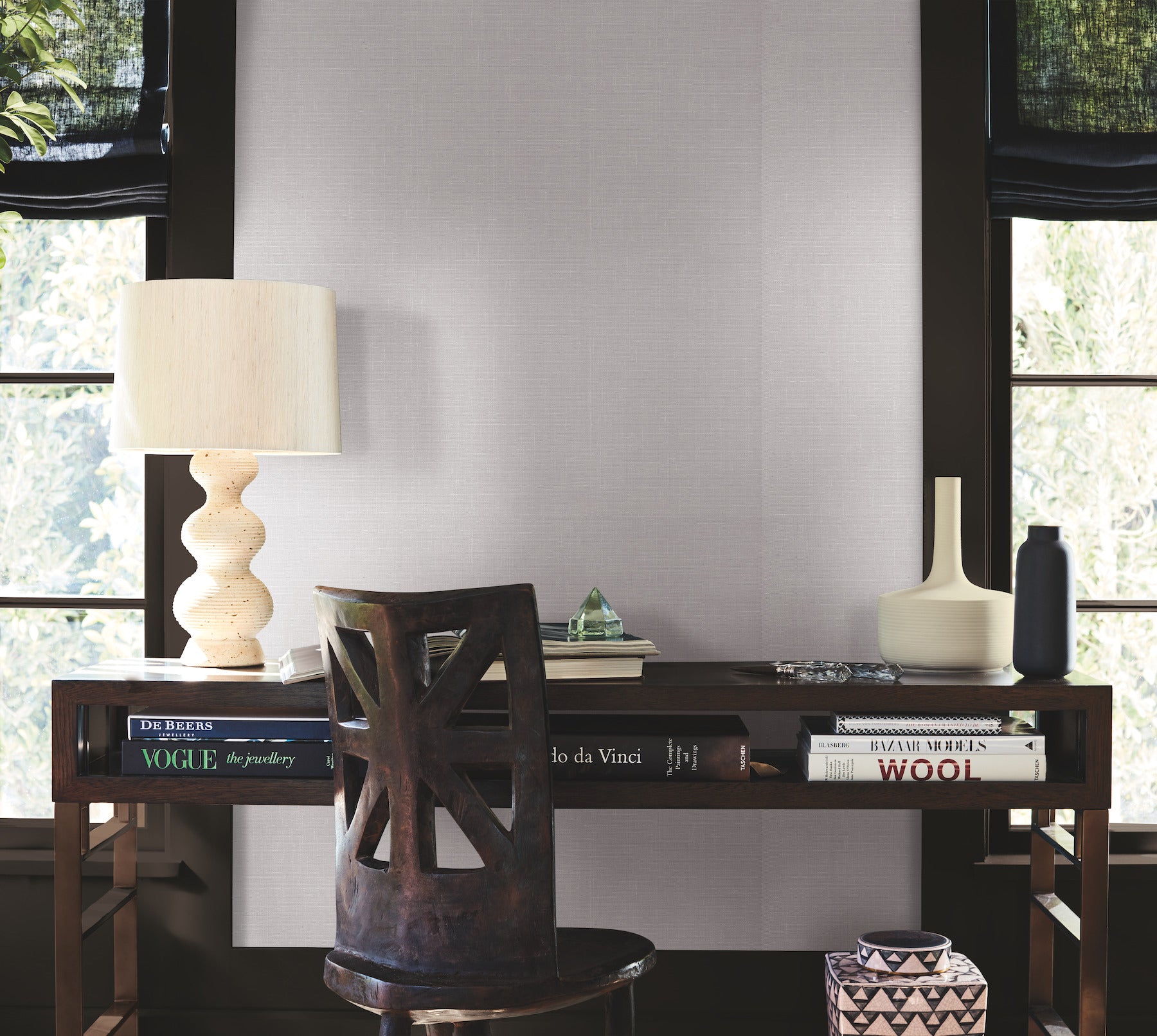 Woven Linen Wallpaper Antonina Vella   