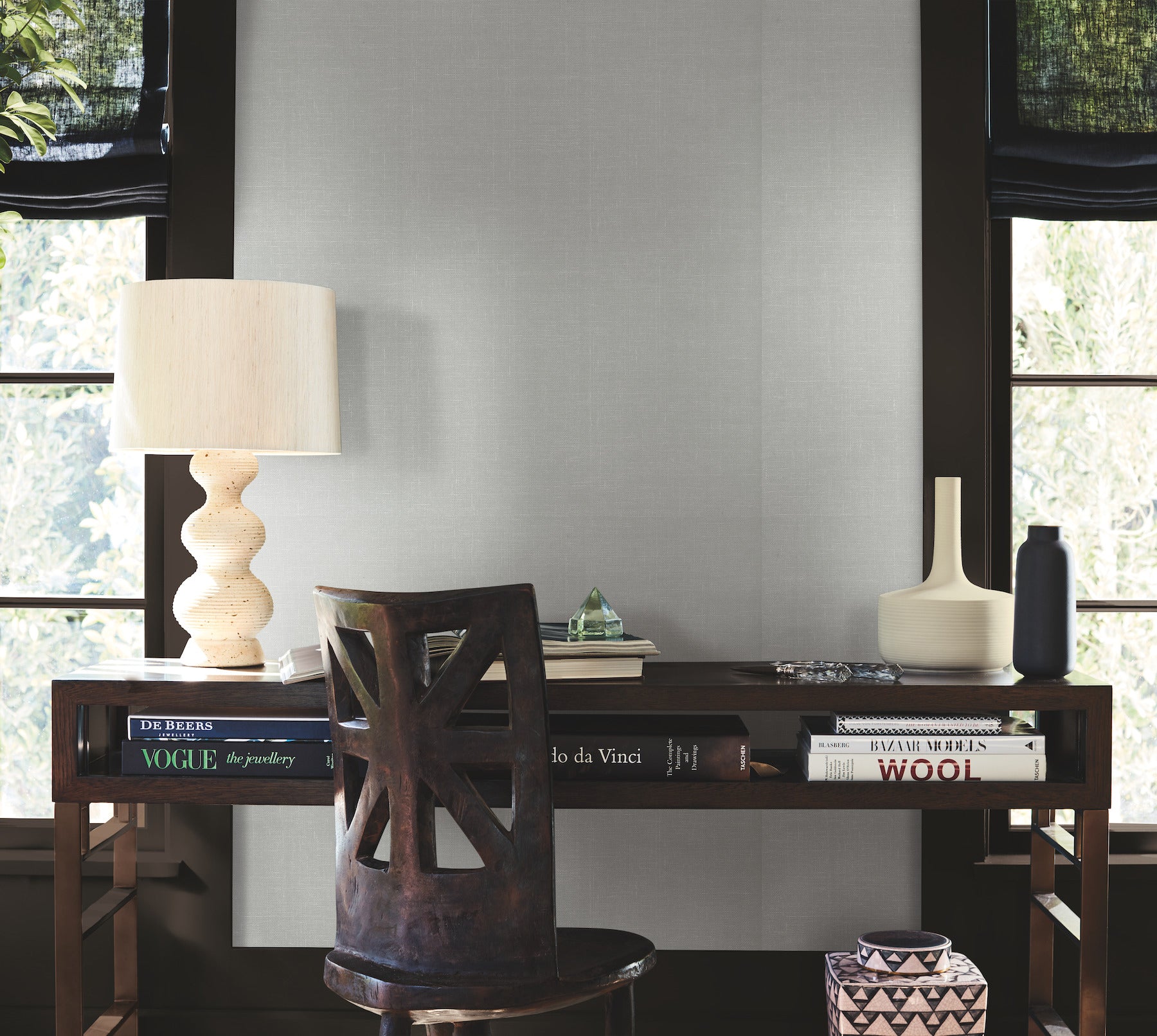 Woven Linen Wallpaper Antonina Vella   