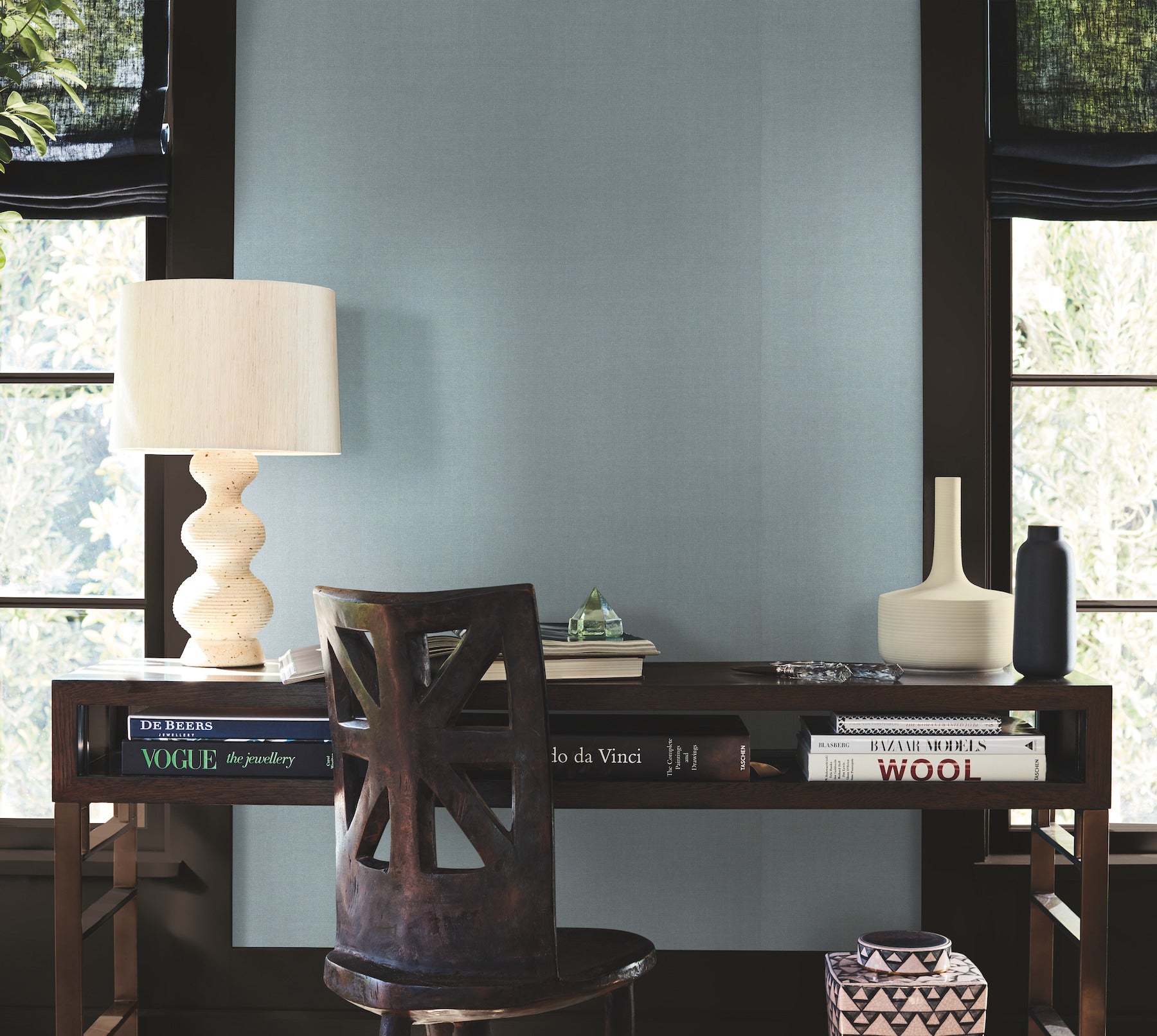 Woven Linen Wallpaper Antonina Vella   