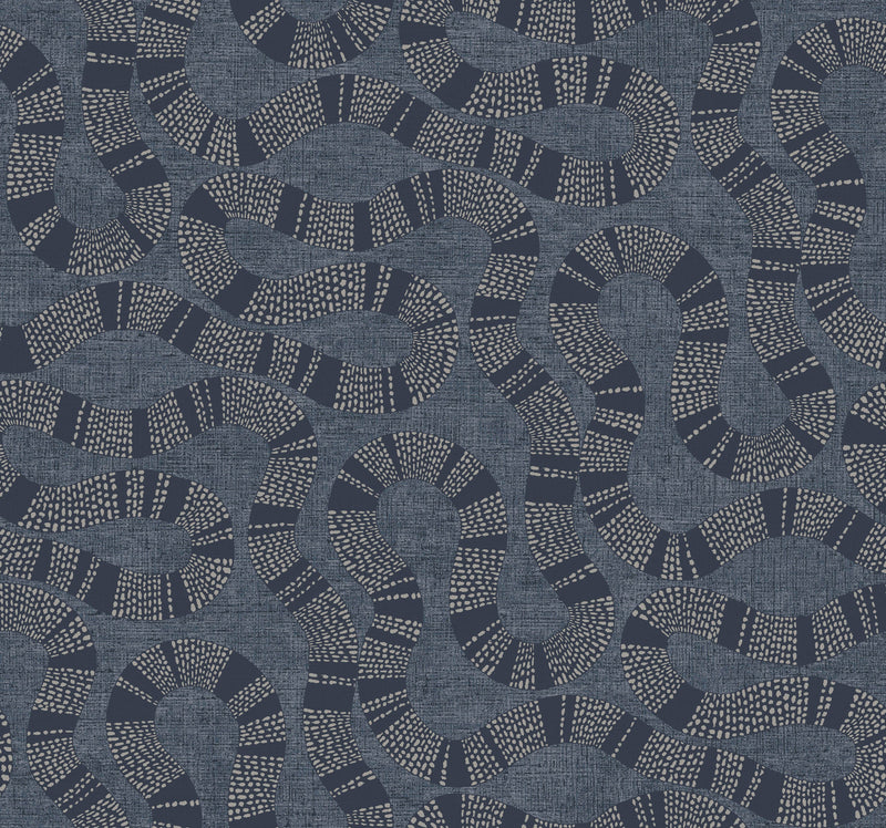 Ophidia Wallpaper Antonina Vella Double Roll Navy 