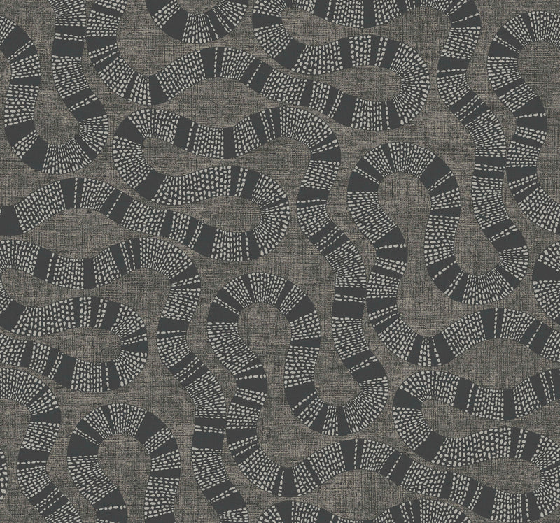 Ophidia Wallpaper Antonina Vella Double Roll Black 