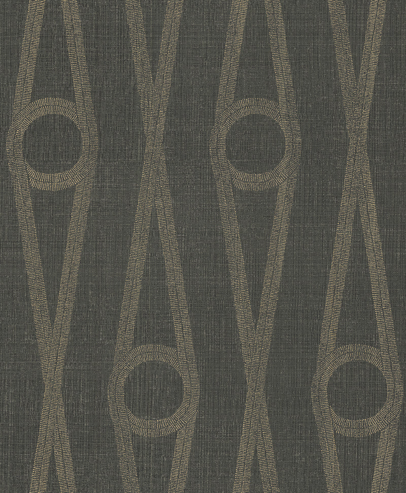 Henlein Wallpaper Antonina Vella Double Roll Charcoal 