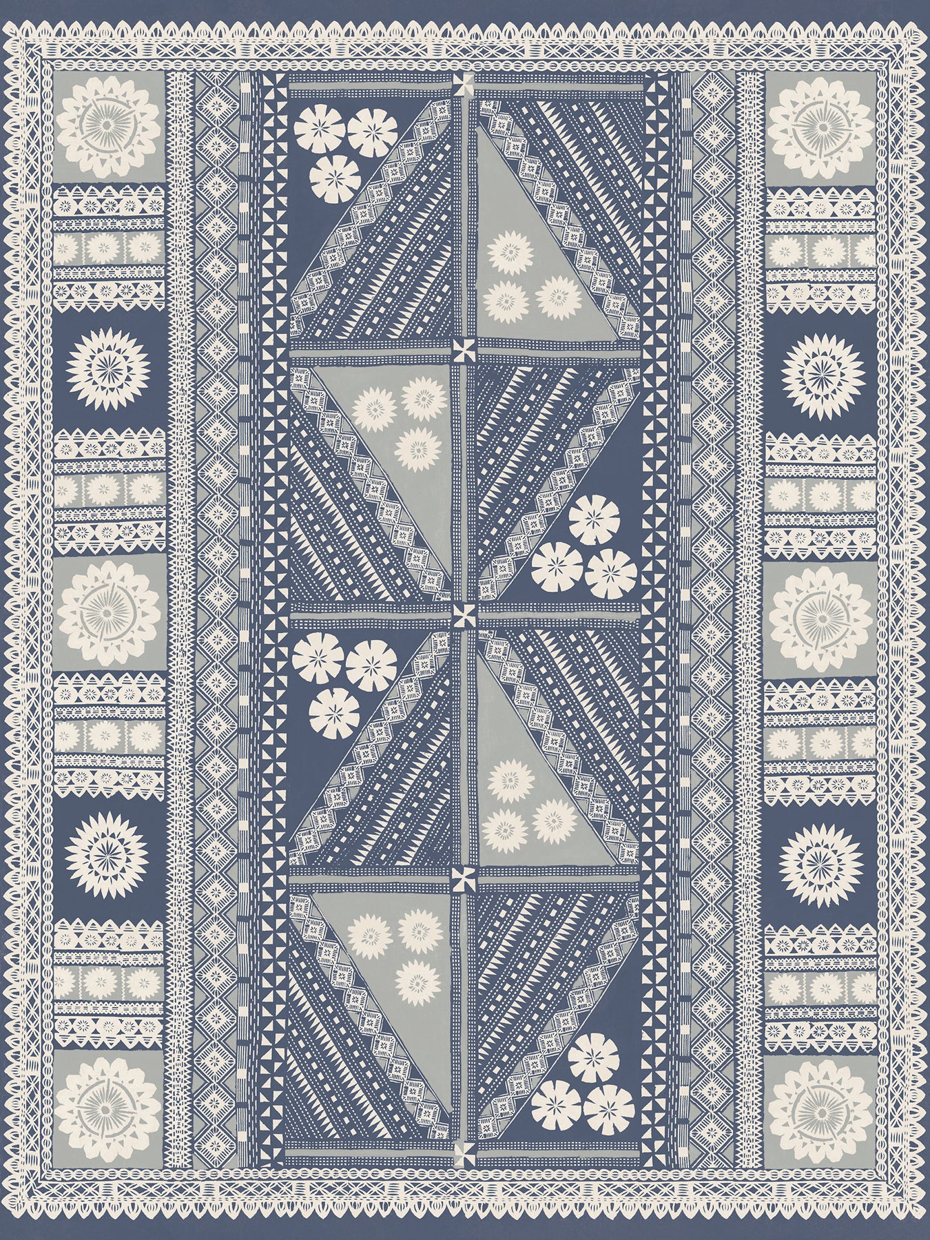 Tapa Mural Wallpaper Antonina Vella Roll Indigo 