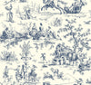 Seasons Toile Wallpaper Wallpaper York Wallcoverings Double Roll Navy 