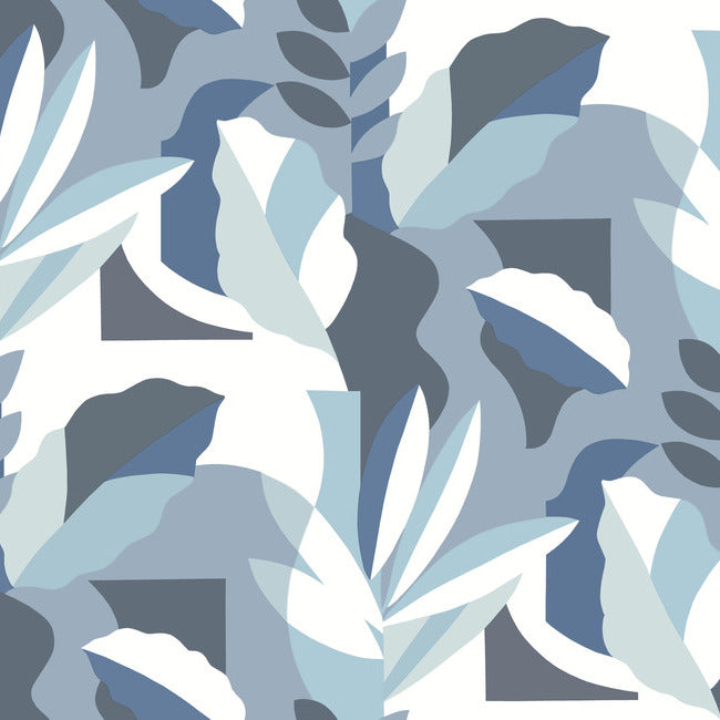 Papier Colle Wallpaper Wallpaper York Wallcoverings Double Roll Blue 