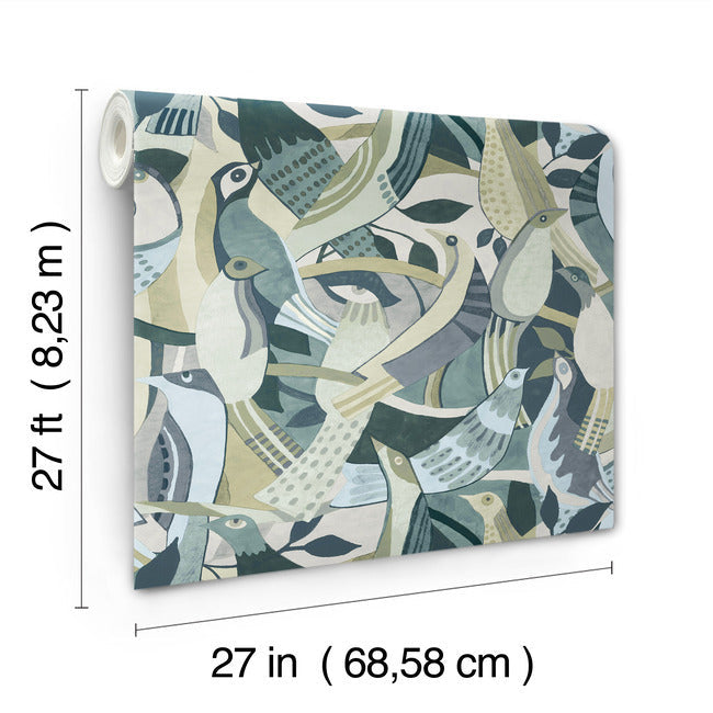 Fauvist Flock Wallpaper Wallpaper York Wallcoverings   