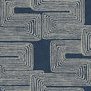Nikki Chu Zulu Thread Wallpaper Wallpaper York Wallcoverings Double Roll Midnight/Silver 
