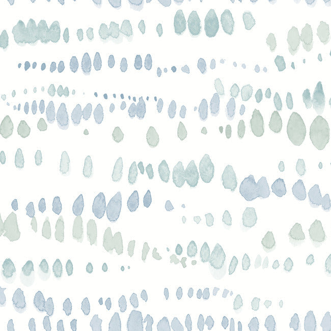 Lisa Audit Dewdrops Wallpaper Wallpaper York Wallcoverings Double Roll Blue 