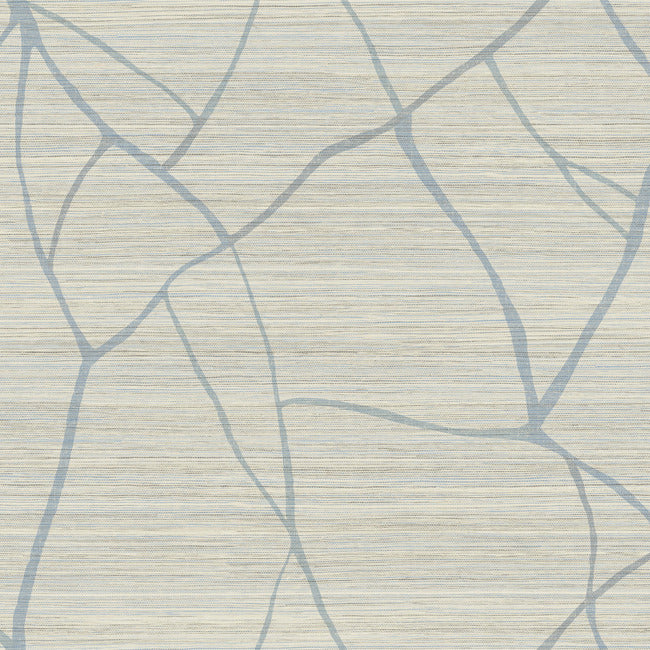 Nikki Chu Raska Wallpaper Wallpaper York Wallcoverings Double Roll Smokey Blue 