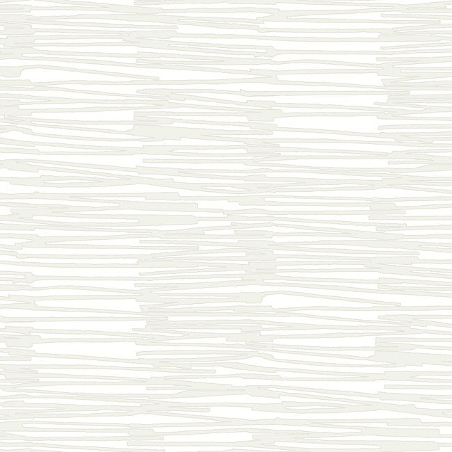 Nikki Chu Water Reed Thatch Wallpaper Wallpaper York Wallcoverings Double Roll Ivory/Glint 