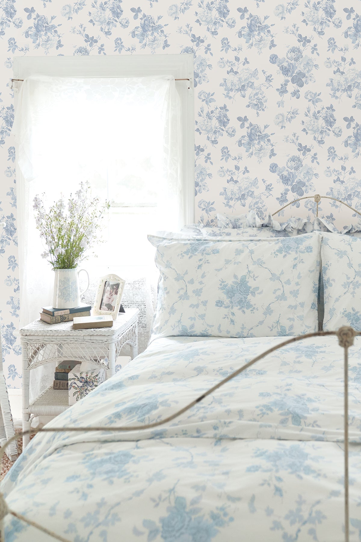 Everblooming Rosettes Jam Cabbage Rose Bouquets Wallpaper Wallpaper A-Street Prints   