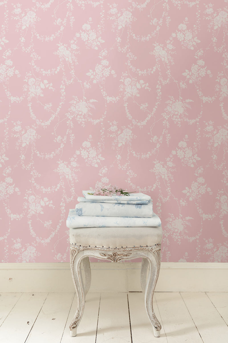 Chandelier Gates Easter Floral Drape Wallpaper Wallpaper A-Street Prints   