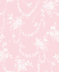 Chandelier Gates Easter Floral Drape Wallpaper Wallpaper A-Street Prints Double Roll Easter Pink 