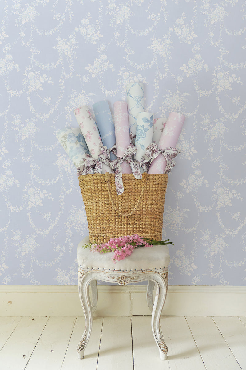 Chandelier Gates Easter Floral Drape Wallpaper Wallpaper A-Street Prints   