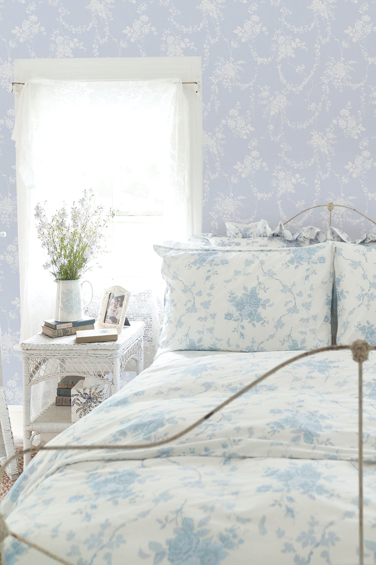 Chandelier Gates Easter Floral Drape Wallpaper Wallpaper A-Street Prints   