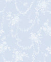 Chandelier Gates Easter Floral Drape Wallpaper Wallpaper A-Street Prints Double Roll Blue Gemstone 