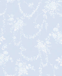 Chandelier Gates Easter Floral Drape Wallpaper Wallpaper A-Street Prints Double Roll Blue Gemstone 