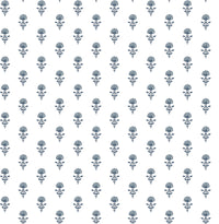 Libby Stone Mini Floral Wallpaper Wallpaper A-Street Prints Double Roll Blue Heather 