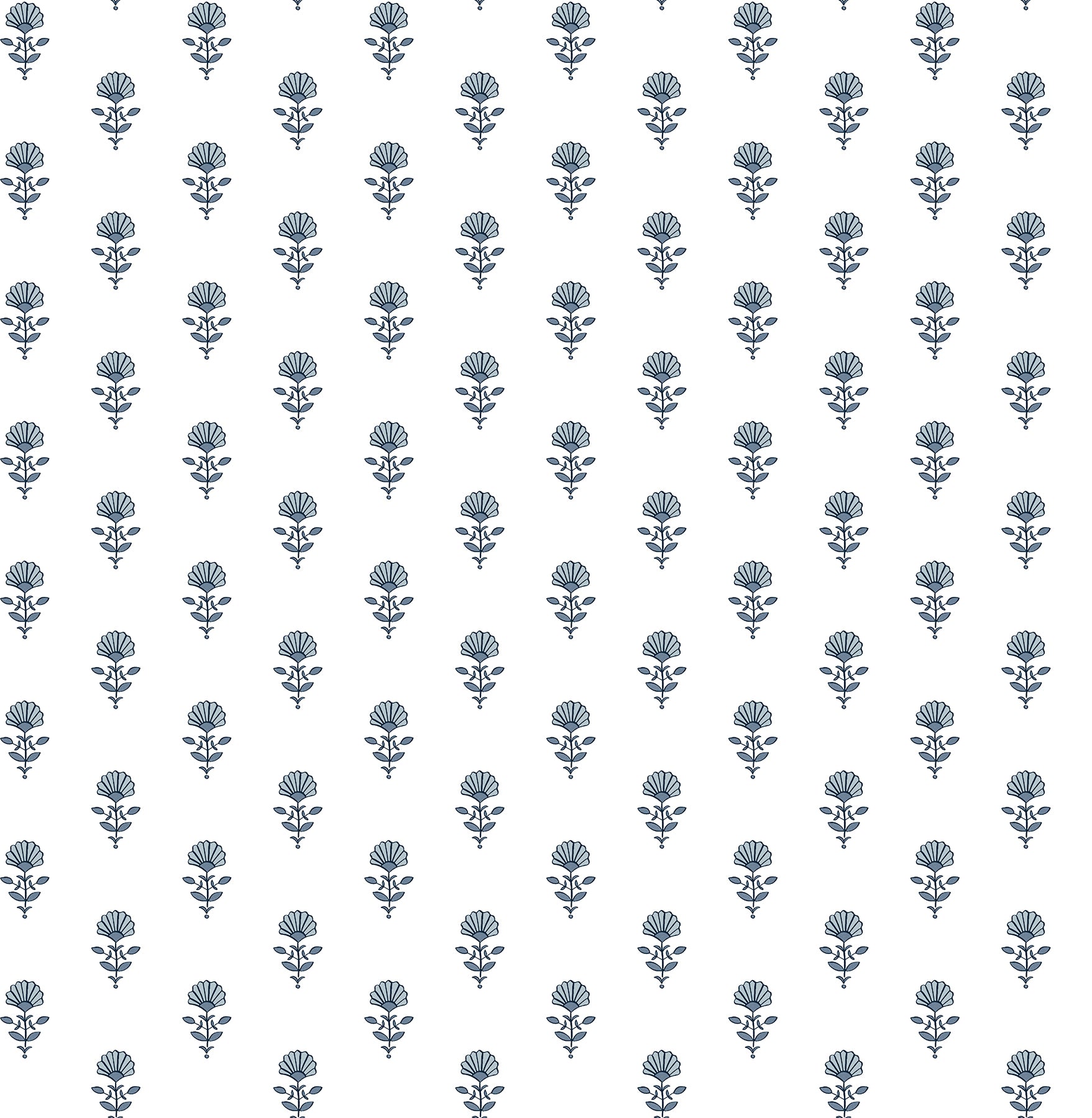 Libby Stone Mini Floral Wallpaper Wallpaper A-Street Prints Double Roll Blue Heather 
