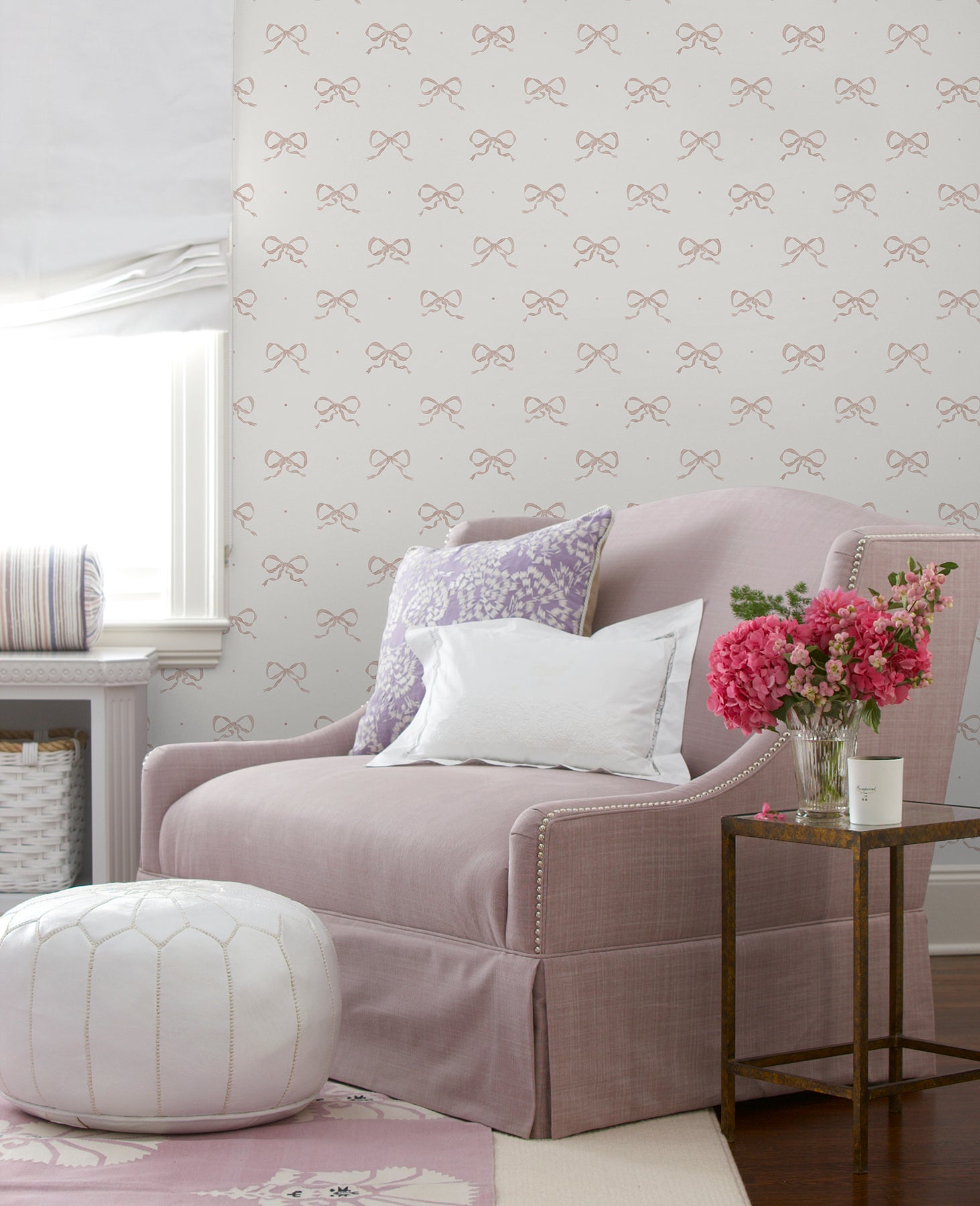 Emma Petal Large Bow Wallpaper Wallpaper A-Street Prints   