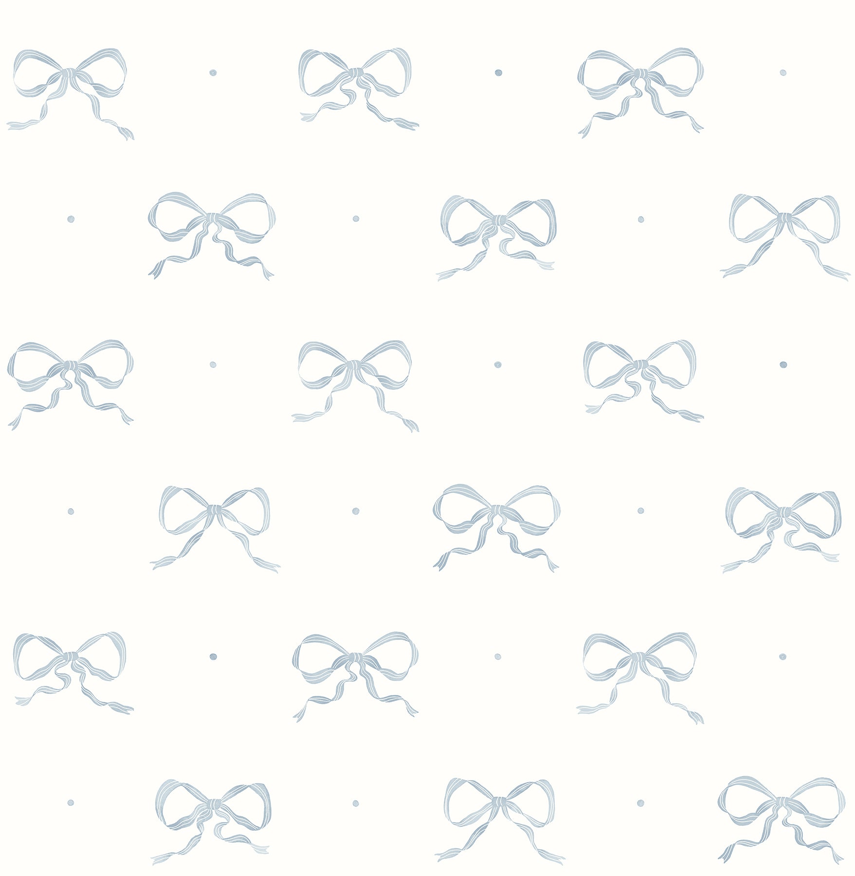 Emma Petal Large Bow Wallpaper Wallpaper A-Street Prints Double Roll Blue Heather 