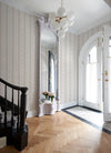 MariWreath Pastel Peach Floral Stripe Wallpaper Wallpaper A-Street Prints   