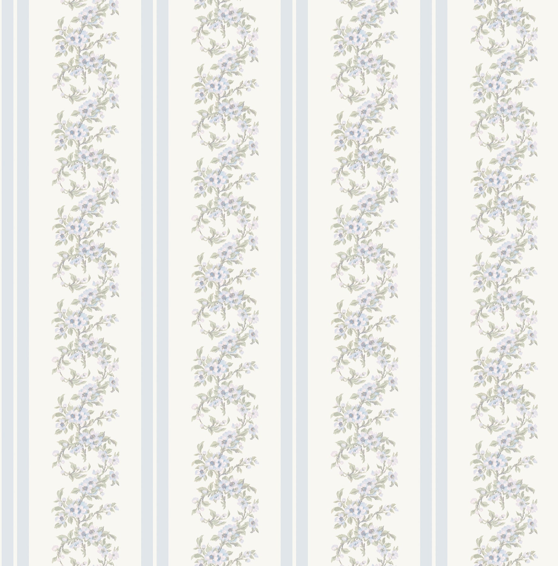 MariWreath Pastel Peach Floral Stripe Wallpaper Wallpaper A-Street Prints Double Roll Baby Blue Rush 