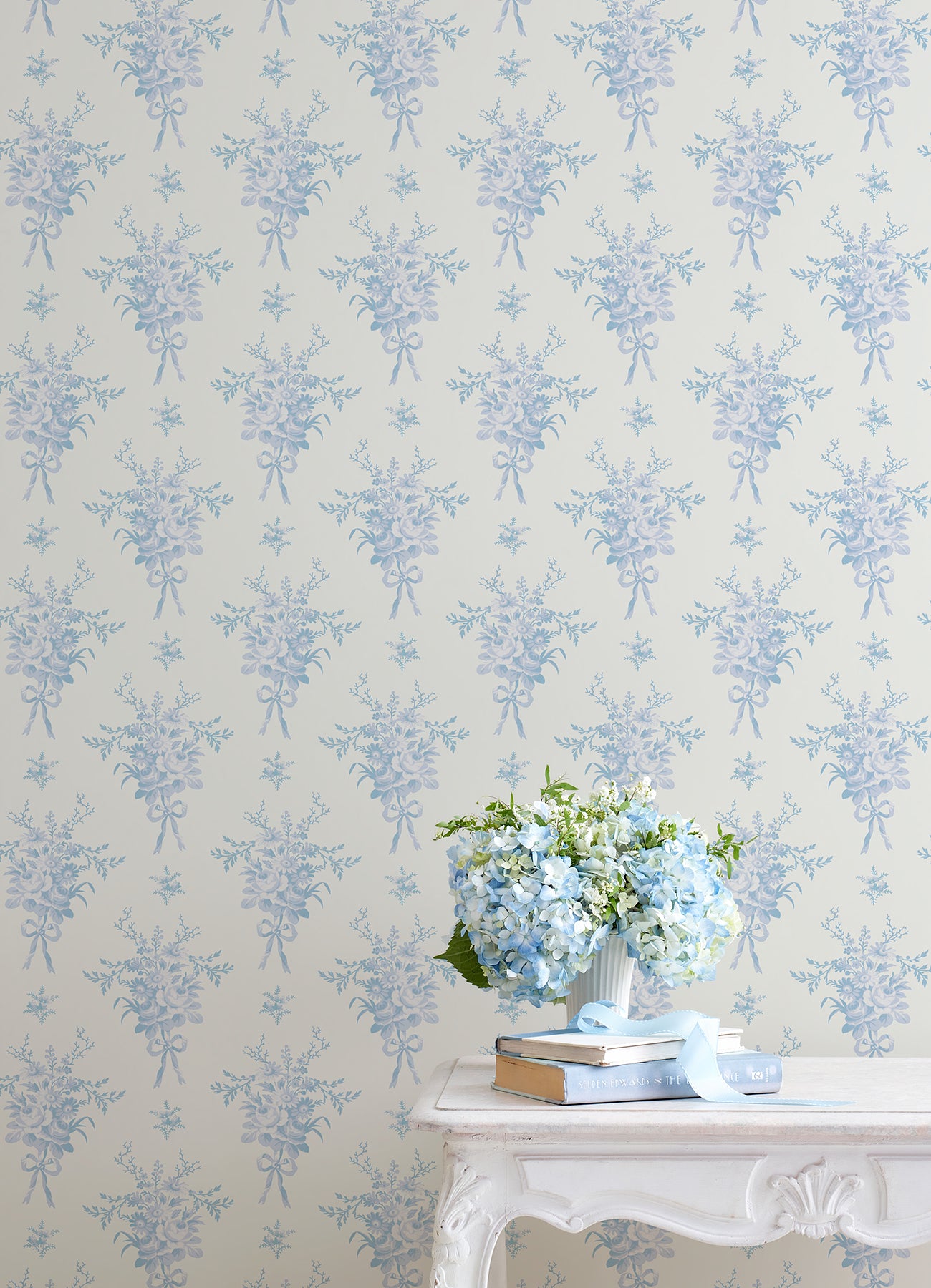 Rosie Arrangements Icey Winters Bouquet Toss Wallpaper Wallpaper A-Street Prints   