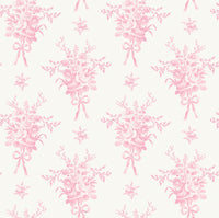 Rosie Arrangements Icey Winters Bouquet Toss Wallpaper Wallpaper A-Street Prints Double Roll Kiss Pink 