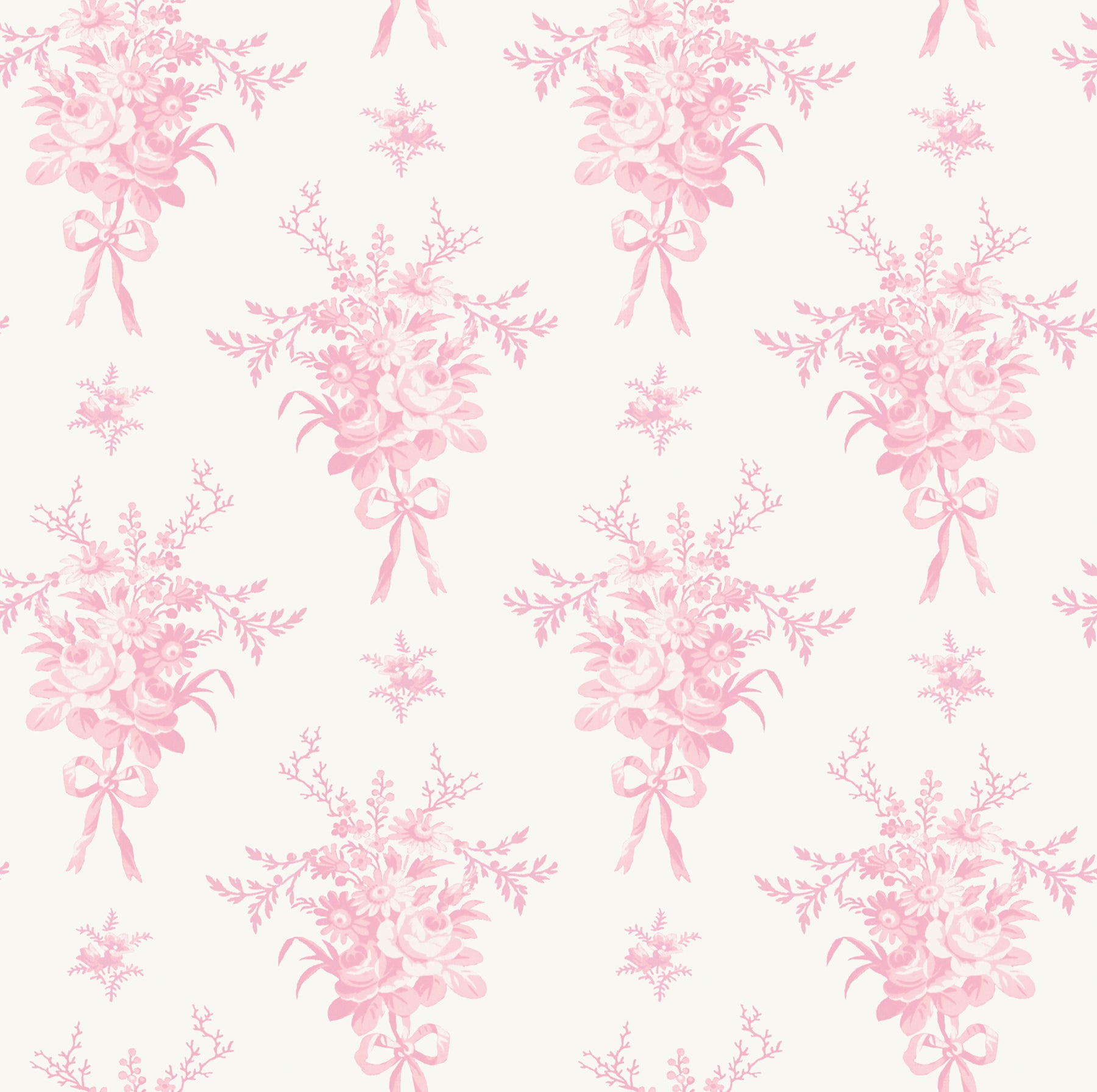 Rosie Arrangements Icey Winters Bouquet Toss Wallpaper Wallpaper A-Street Prints Double Roll Kiss Pink 