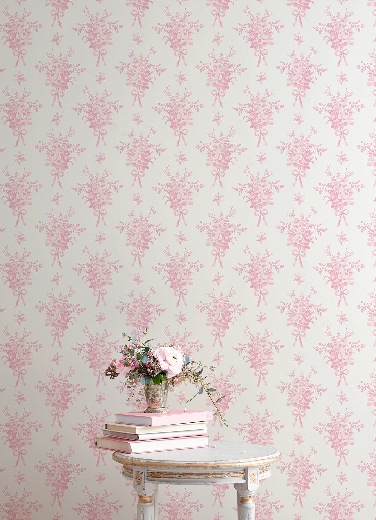 Rosie Arrangements Icey Winters Bouquet Toss Wallpaper Wallpaper A-Street Prints   