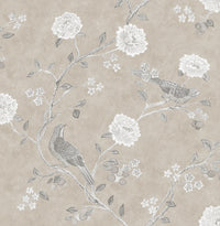 Wellesley Heather Chinoiserie Wallpaper Wallpaper A-Street Prints Double Roll Taupe 