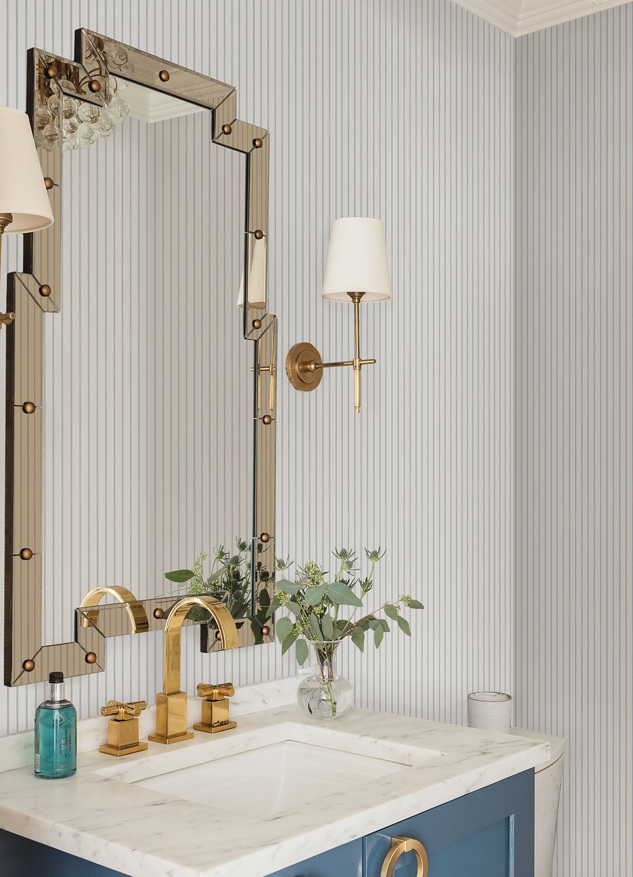 Oliver Heather Simple Stripe Wallpaper Wallpaper A-Street Prints   