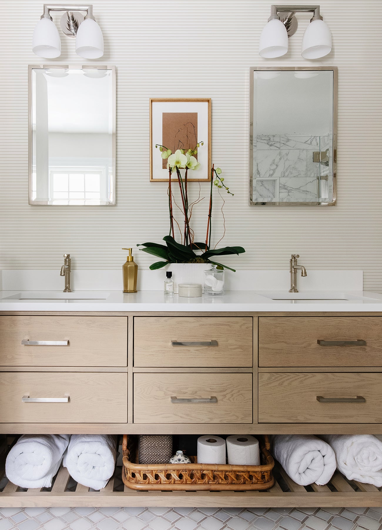Oliver Heather Simple Stripe Wallpaper Wallpaper A-Street Prints   