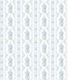 Dreamy Days Parfait Stripe and Floral Wallpaper Wallpaper A-Street Prints Double Roll Sweet Blue 