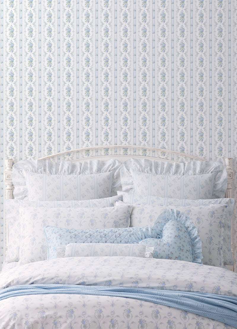 Dreamy Days Parfait Stripe and Floral Wallpaper Wallpaper A-Street Prints   
