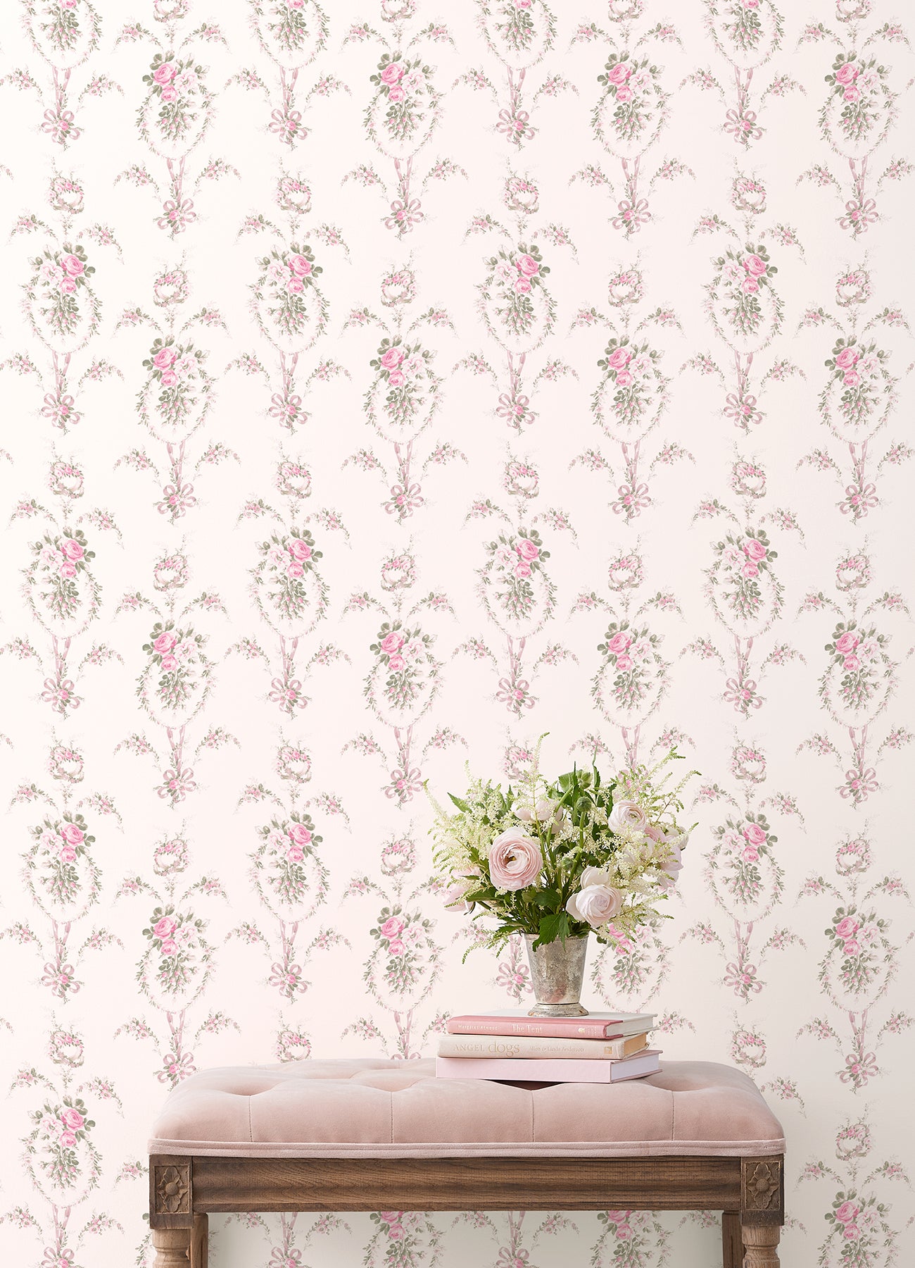 Rose Cheeks Party Floral Cluster Wallpaper Wallpaper A-Street Prints   