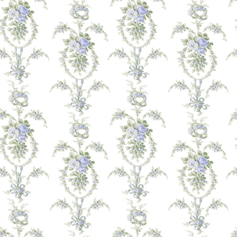 Rose Cheeks Party Floral Cluster Wallpaper Wallpaper A-Street Prints Double Roll Blye Elysees 
